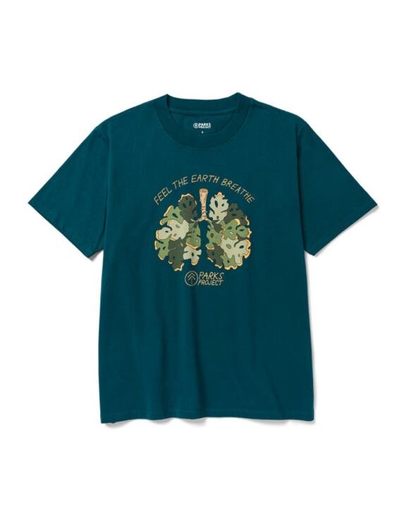 Parks Project Tops - NWT Parks Project Women's Olympic Lichen Relaxed Tee in Blue size Medium